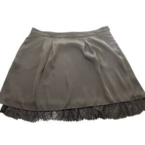Gap- black a line skirt- lace bottom- lined- with pockets black Sz 8 side zip